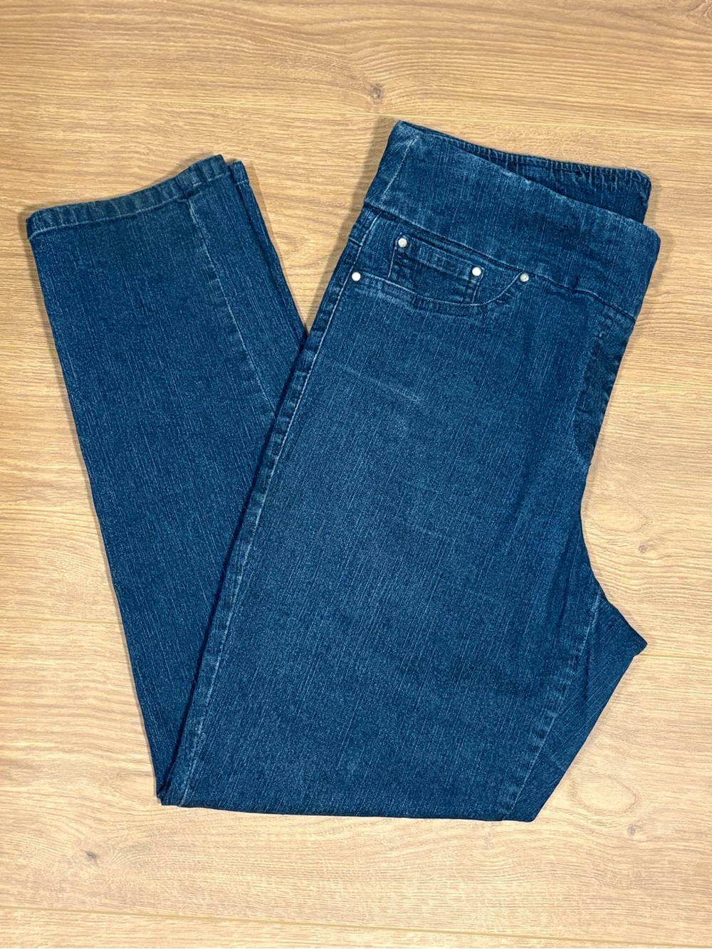 Ruby Rd. Dark Indigo Stretch Jeggings - Picture 3 of 6